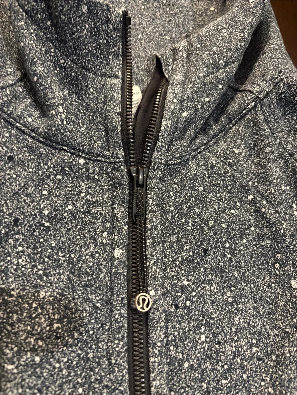 lululemon athletica Speckled Gray Hooded Zip Jacket Sz 10 like new